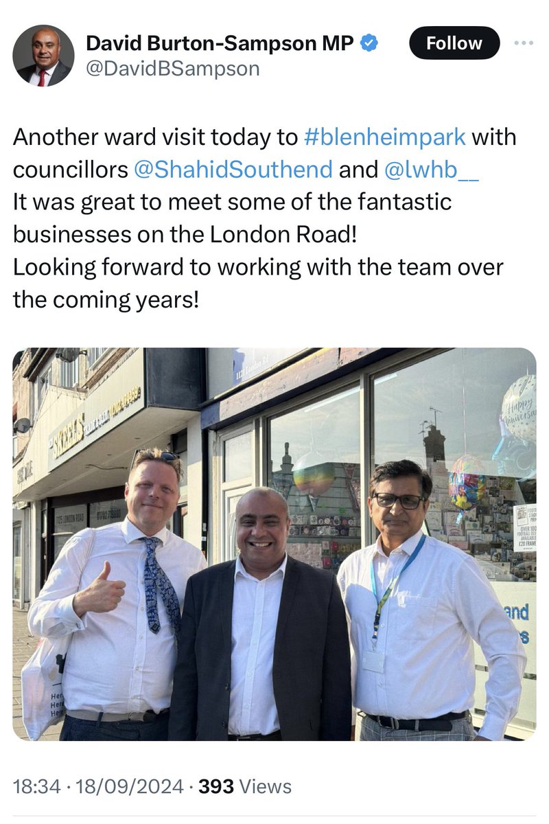 If you’re serious about your words in pic 1 <a href="/DavidBSampson/">David Burton-Sampson MP</a> maybe you should have a look at the timeline of the bloke on your right in pic 2
