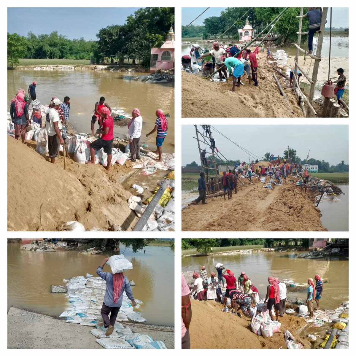 মাননীয়া মুখ্যমন্ত্রী মমতা বন্দ্যোপাধ্যায়ের নির্দেশে, পশ্চিমবঙ্গ সরকারের পূর্ত বিভাগের পক্ষ থেকে হাওড়া জেলায় বন্যার কবলে বিধ্বস্ত ২২ কিলোমিটার দীর্ঘ আমতা- রাজাপুর-দিহিভুরুসুট রাস্তাটির সংস্কারের কাজ চলছে। <a href="/egiye_bangla/">Egiye Bangla</a> 
#BengalFlood