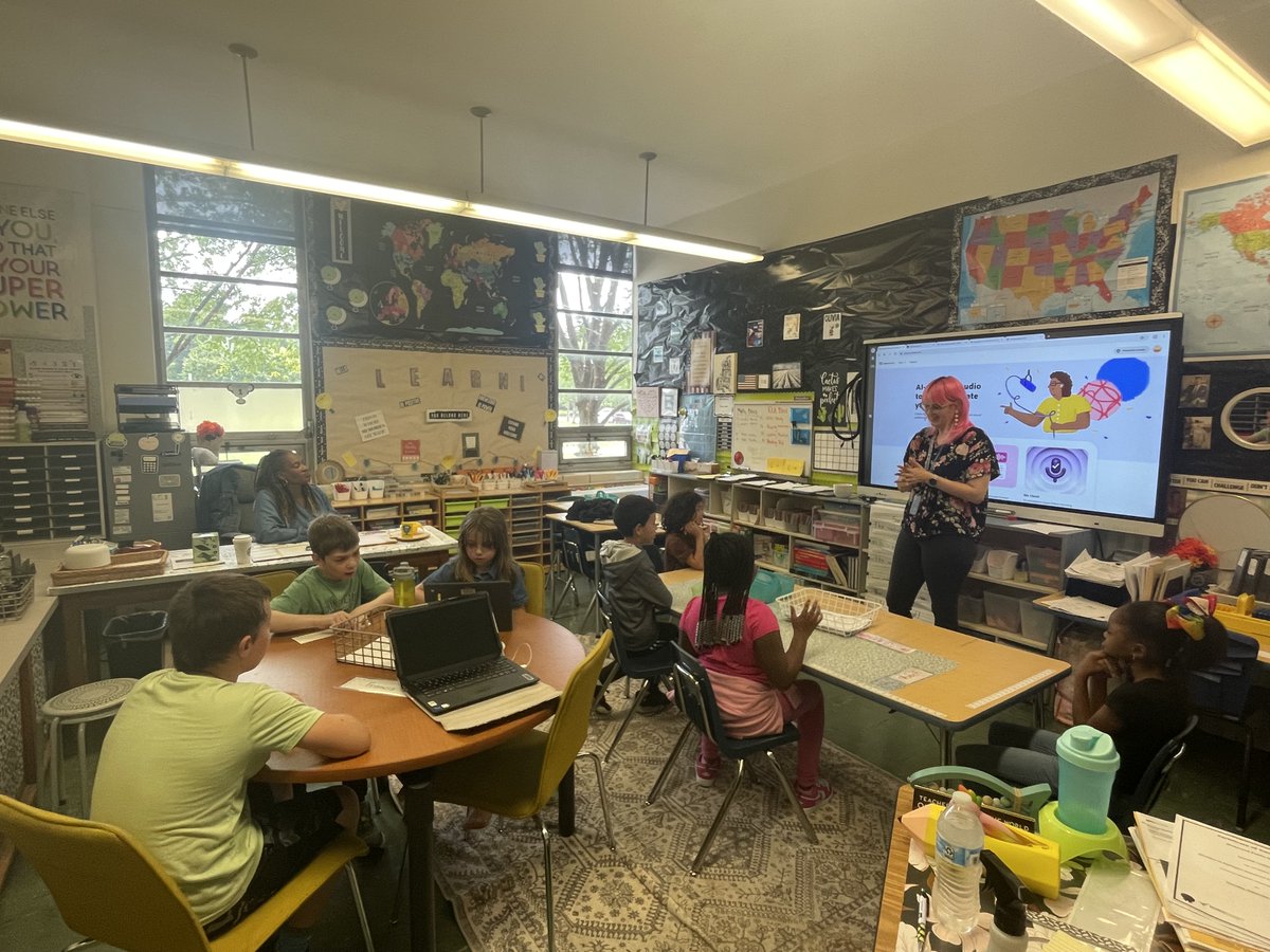 So excited to be collaborating on a Social Skills Podcast with selected 3rd-5th graders at MM using <a href="/Adobe/">Adobe</a> Podcast! #AdobeEduCreative <a href="/AdobeForEdu/">Adobe For Education</a>