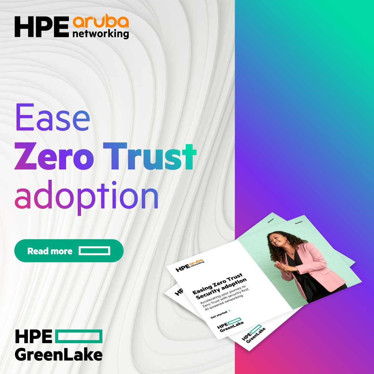 HPE_Aruba_NETW's tweet image. Learn how to simplify zero trust adoption with a security-first, AI-driven network. Read the eBook. #HPEArubaNetworking hpe.to/6014onkfm