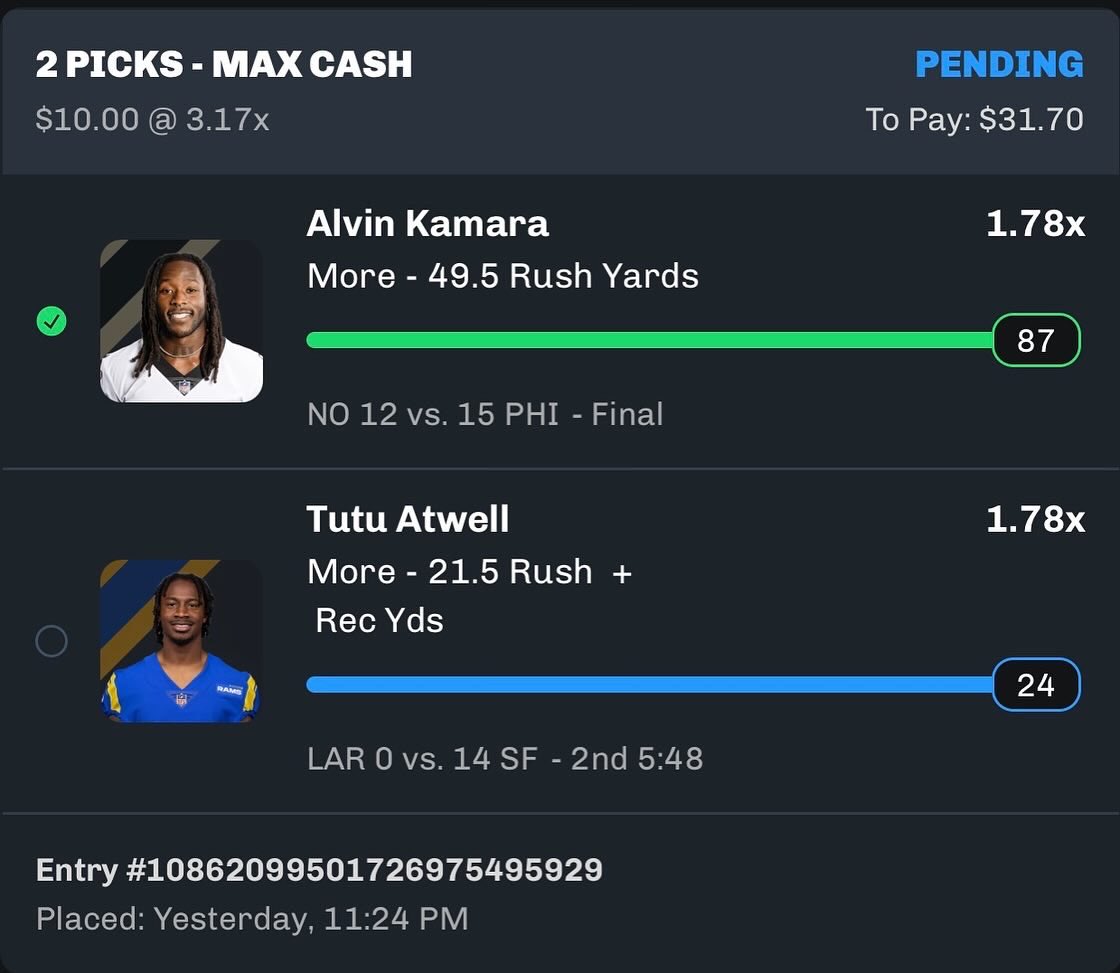 DFSWarstrike's tweet image. NFL was a huge success this weekend!! #NFL #PrizePicks #PrizePicksNFL #prizepickswinning #DraftKings #FanDuel