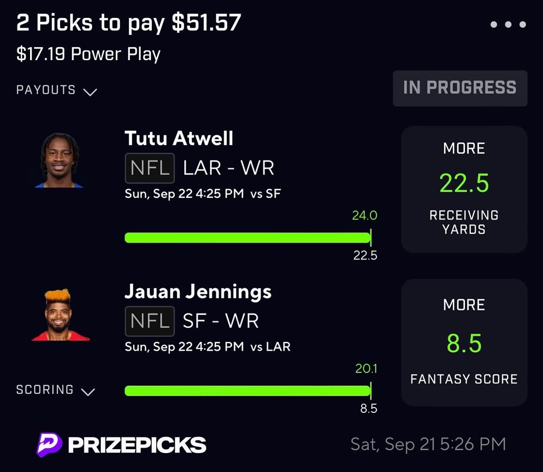 DFSWarstrike's tweet image. NFL was a huge success this weekend!! #NFL #PrizePicks #PrizePicksNFL #prizepickswinning #DraftKings #FanDuel
