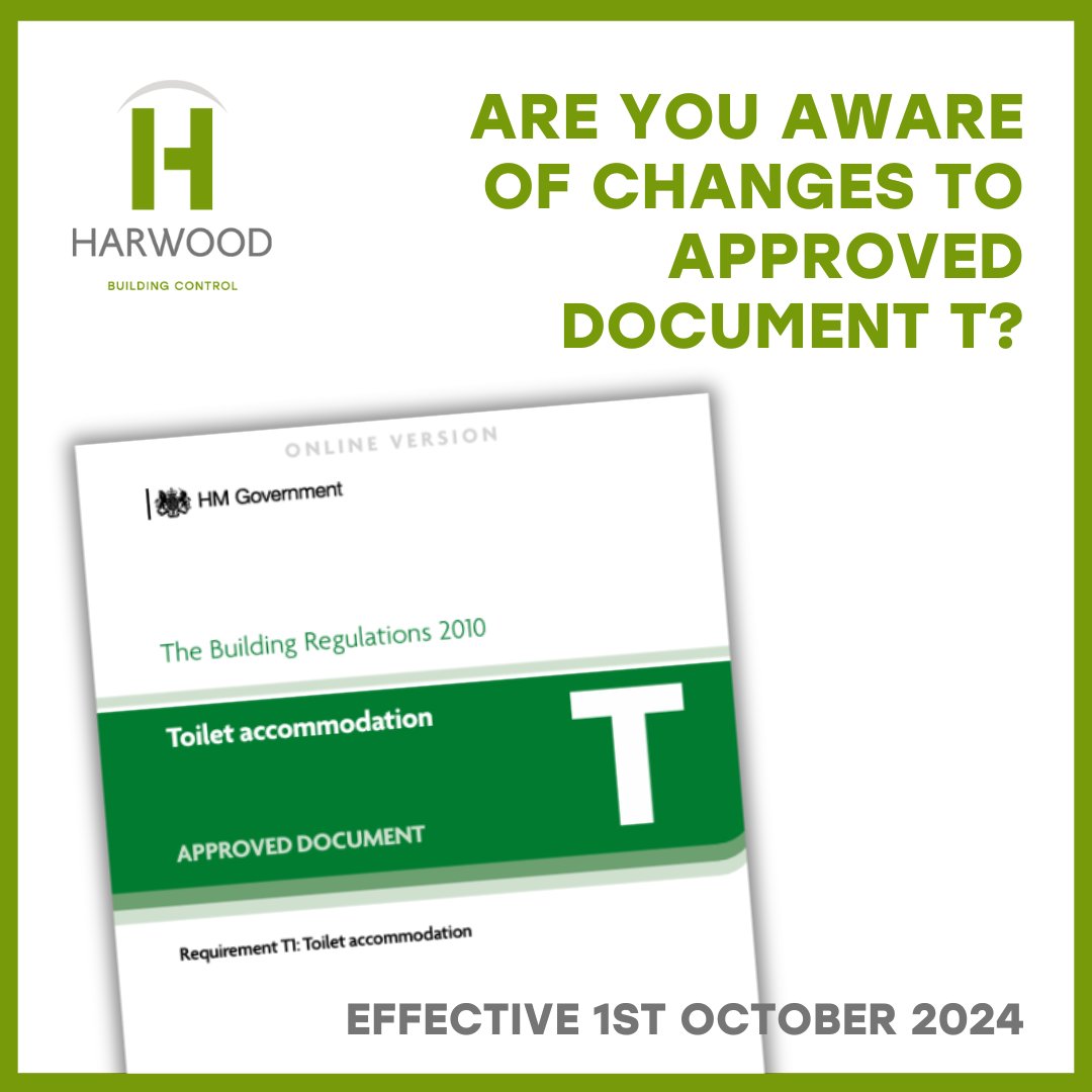 HarwoodBC's tweet photo. New #ApprovedDocumentT will be effective from 1 October 2024. 

If you submit an initial notice to building control before this date and comply with transitional provisions, the new requirements will not apply.

Get in touch for more information: https://t.co/hFY3Y6Nkg7 https://t.co/M6e2ZTlwzK