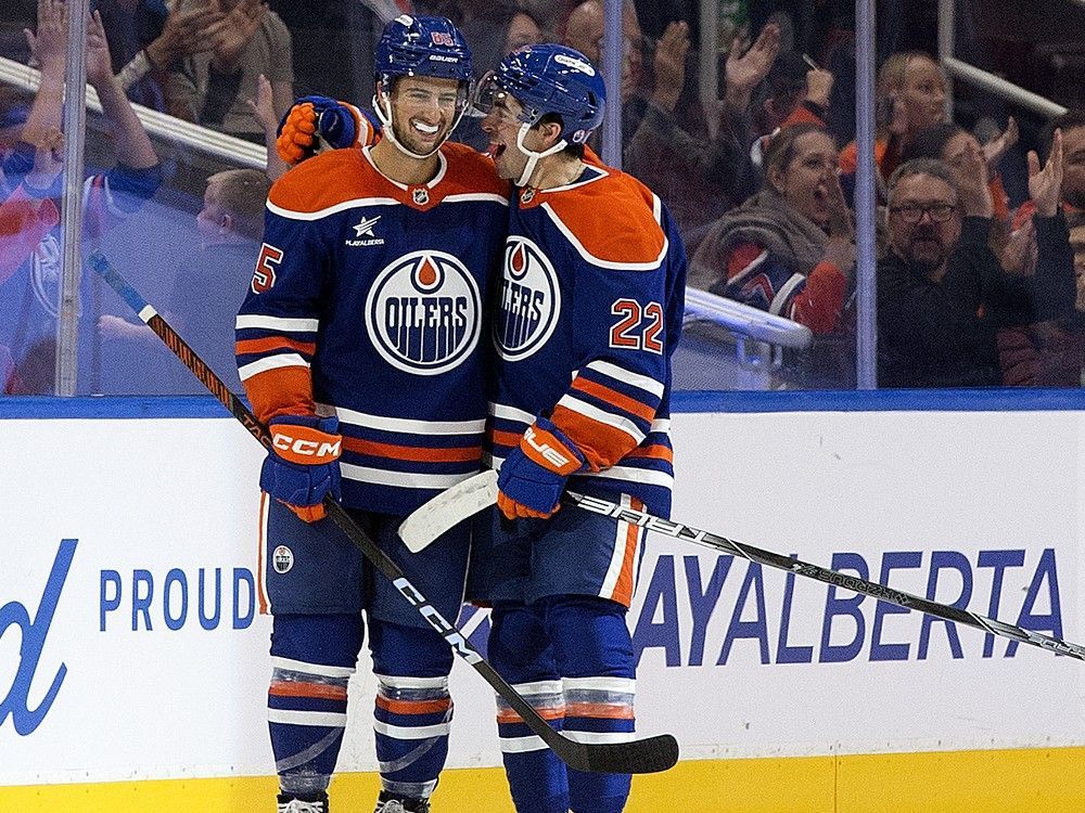 Edmontonsun's tweet photo. Cam Dineen got the winner in the 3-on-3 overtime period after a crushing hit by Vasily Podkolzin deep in the Edmonton Oilers' end

READ MORE: https://t.co/uSUfefDkcG https://t.co/0DHan7F0V8
