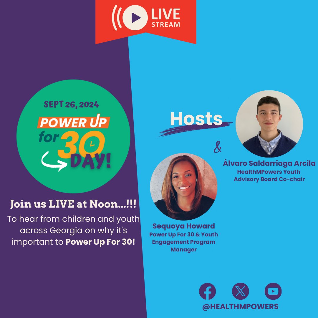 3 days left until #PowerUpFor30Day! Thank you to the schools and partners who will be featured during our livestream: #DaysRBrightAcademy, <a href="/blazesports/">BlazeSports America</a>, @pge_hcs, and @rpes_cougars!  Thank you for your dedication and support!  ⬇️ the toolkit: bit.ly/PU30Toolkit2024