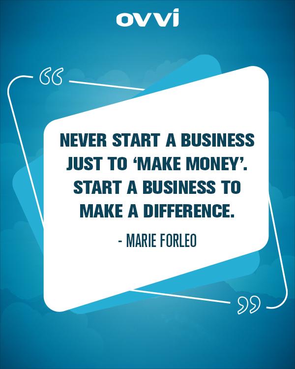 Start a business with purpose and passion, aiming to make a difference, not just a profit. 

#OvviPOS #Entrepreneurship #Inspiration #MakeADifference #BusinessGoals
