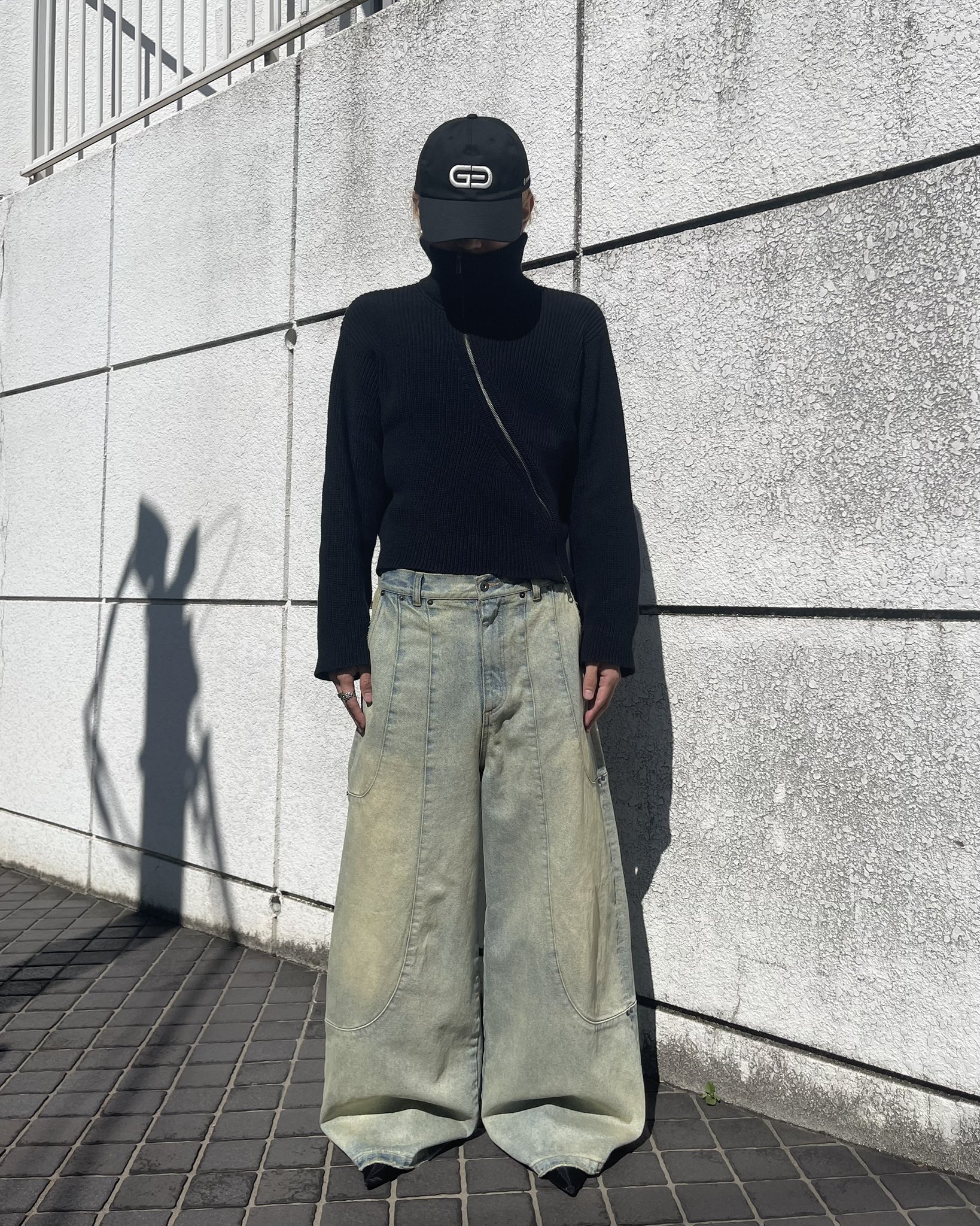 goat essence TUCK WIDE DENIM PANTS サイズ2 TUCK WIDE DENIM PANTS – GOAT ESSENCE