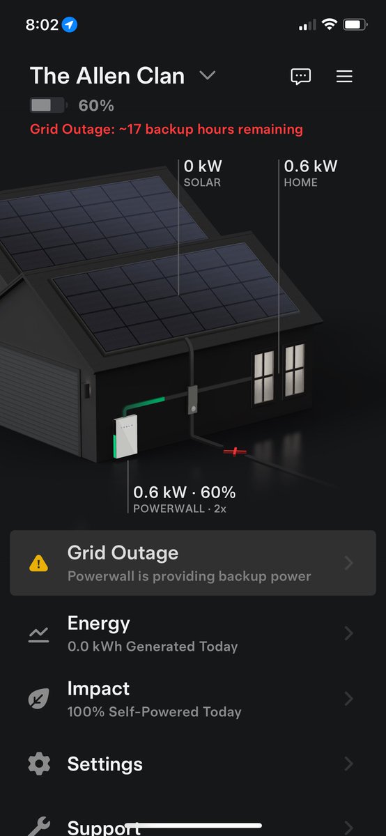StealthYTesla's tweet image. I am always grateful of my @tesla #powerwall when the power goes out. Twice in the last month this has happened!  #WorkFromHome win