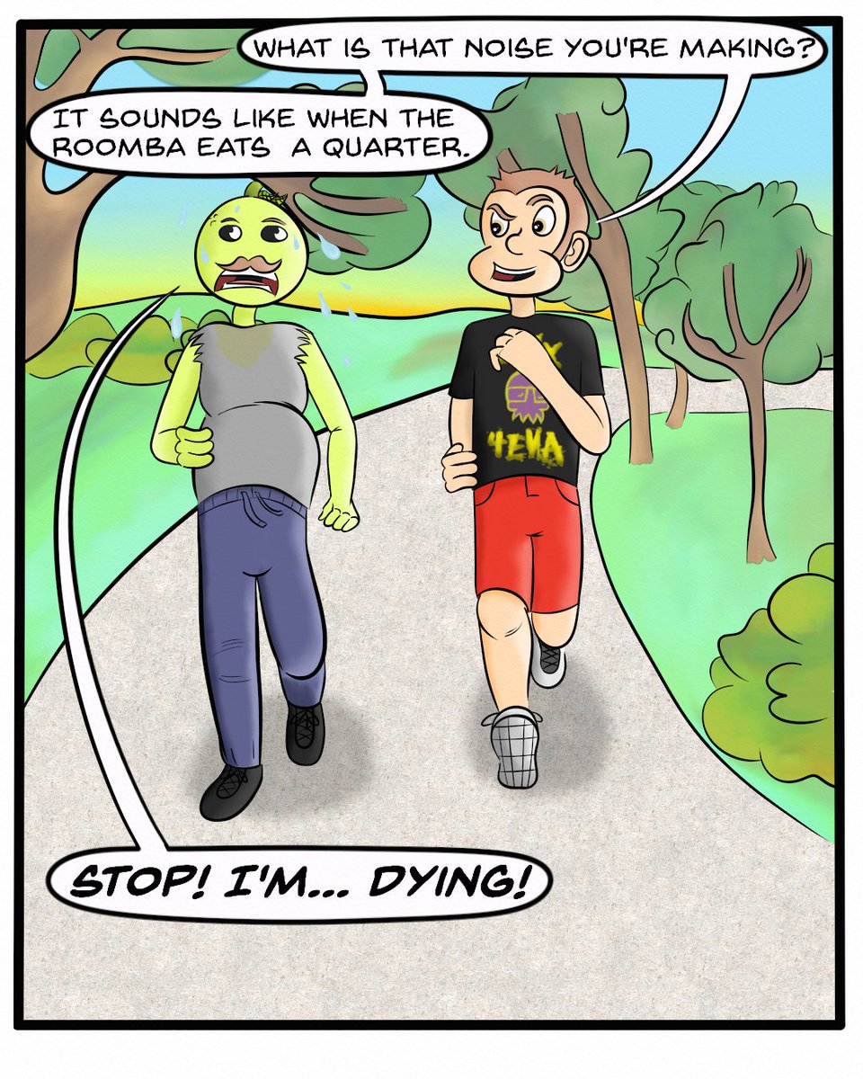 KyoKayneComics's tweet photo. Fat Guava #MondayMorning #Comics #Webcomics #Comicstrips #Illustration #Art #cartoon #cartooning #indiecomics #humor #exercise #running #Fat https://t.co/0UNgvLW62J