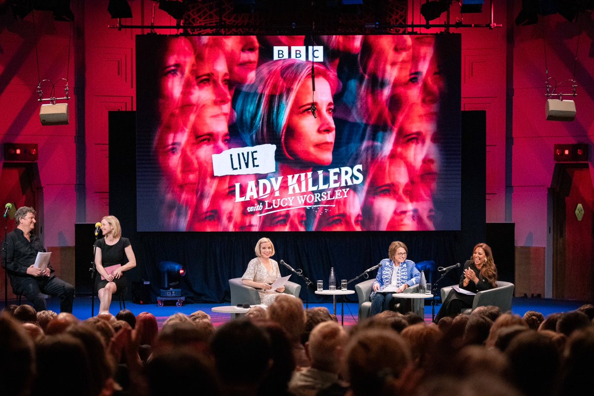 A huge thanks to <a href="/Lucy_Worsley/">Lucy Worsley</a> <a href="/rosalindcrone/">rosalindcrone</a> @LitRedCorvette <a href="/writtenbysalma/">Salma El-Wardany</a> Jonathan Keeble and the whole production team for their amazing efforts on our Live Lady Killers episode. Listen to it here  bbc.co.uk/sounds/play/m0…. Or on @bbcradio4 at 3.30pm.