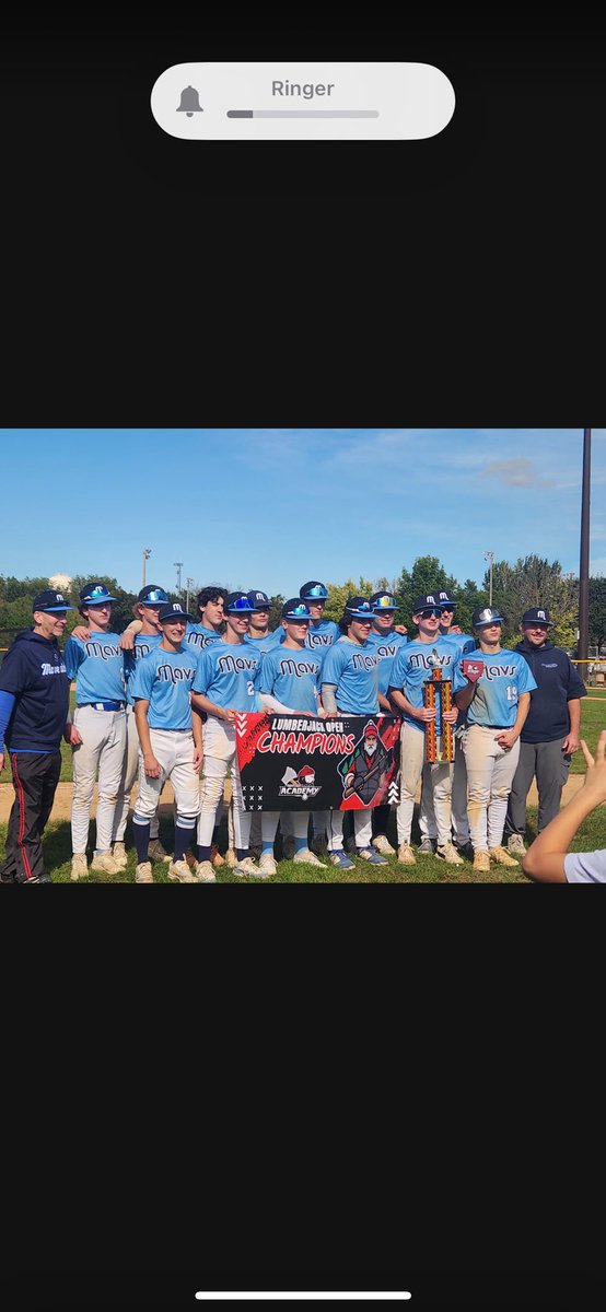 RonLink's tweet photo. Great weekend for @MavsBaseballMN with another Championship this Fall.  @tylink18 keeps swinging a hot bat hitting .538 with 7 runs and 8 RBI.  One last tournament this weekend.  @cdh_baseball @PeterMarisIII https://t.co/PR3c0EOm9p