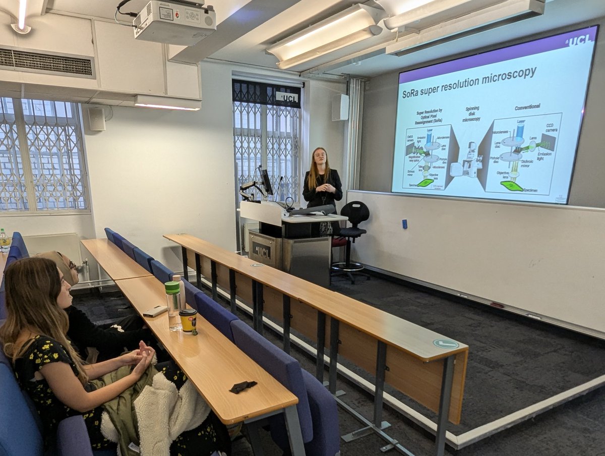 Megan Joseph from the Simoncelli group gives the third talk of the annual <a href="/UCLChemistry/">UCL Chemistry</a> Ramsay Medal Symposium about her work on studying immune cells with super resolution microscopy