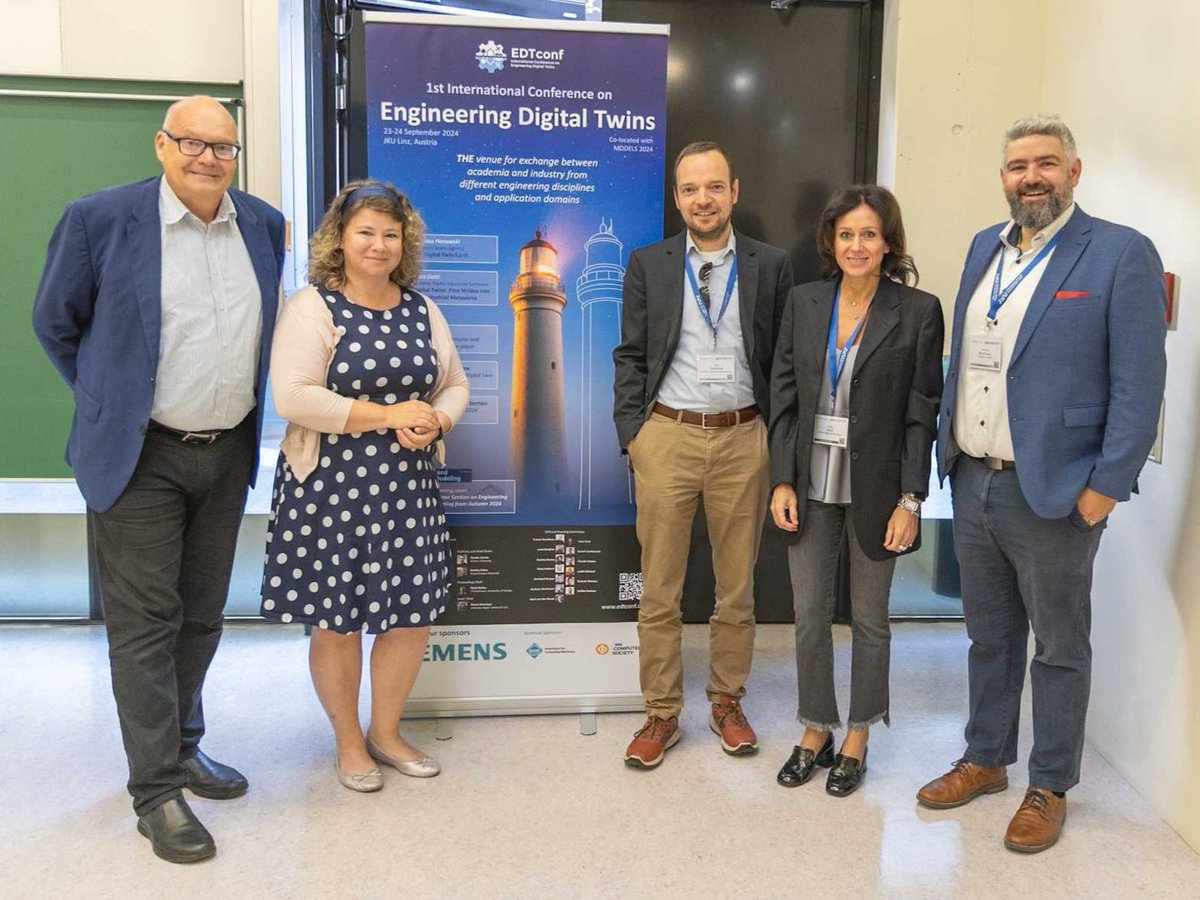 It was a pleasure opening  the 1st Int. Conference on Engineering Digital Twins #EDTconf24! On the pic with my co-organizers @loekhere  and @andwor together with our keynote speakers Nicolaus Hanowski <a href="/esa/">European Space Agency</a> and Katia Gatti <a href="/siemenssoftware/">Siemens Digital Industries Software</a>.
Follow us for more at <a href="/EDTconf/">EDTconf</a>!
