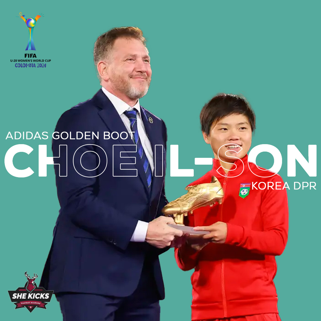 🏆 Choe Il-son of Korea DPR takes home the adidas Golden Ball and Golden Boot at #U20WWC Colombia 2024! 🌟⚽ A standout performance from start to finish! #FIFA #WomensFootball #KoreaDPR