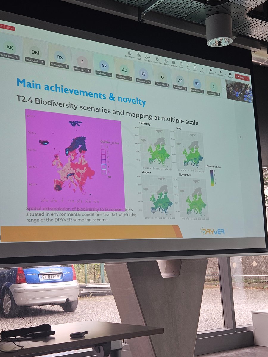 Thibault Datry @tdatry.bsky.social (@tdatry) on Twitter photo <a href="/DRYvER_H2020/">Drying River Networks and Climate Change</a> final #GeneralAssembly. 59 colleagues present at <a href="/INRAE_Lyon_Gre/">INRAE Lyon-Grenoble Auvergne-Rhône-Alpes</a> , 62 online, to hear about the fantastic achievements of this unique consortium quantifying how #ClimateChange is altering and will alter our #RiverNetworks. <a href="/DRYvER_H2020/">Drying River Networks and Climate Change</a> final #GeneralAssembly. 59 colleagues present at <a href="/INRAE_Lyon_Gre/">INRAE Lyon-Grenoble Auvergne-Rhône-Alpes</a> , 62 online, to hear about the fantastic achievements of this unique consortium quantifying how #ClimateChange is altering and will alter our #RiverNetworks.