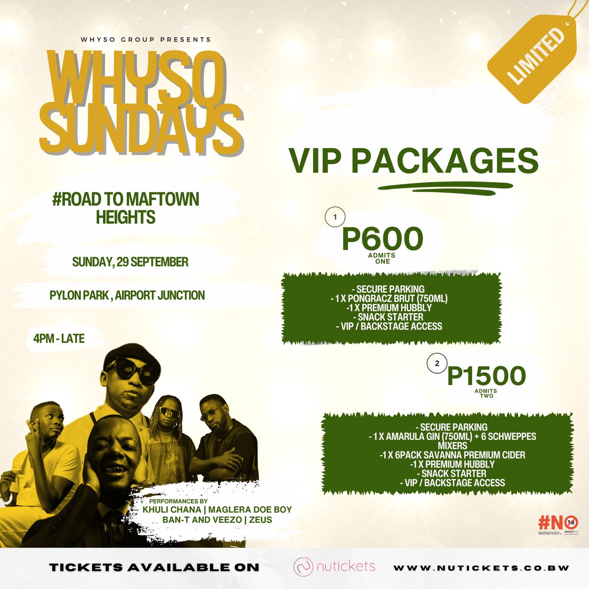 Limited VIP Packages 🎤👋🏾 

whyso.nuwebgroup.com/events/88463

 #WhysoSundays #RoadToMaftownHeights