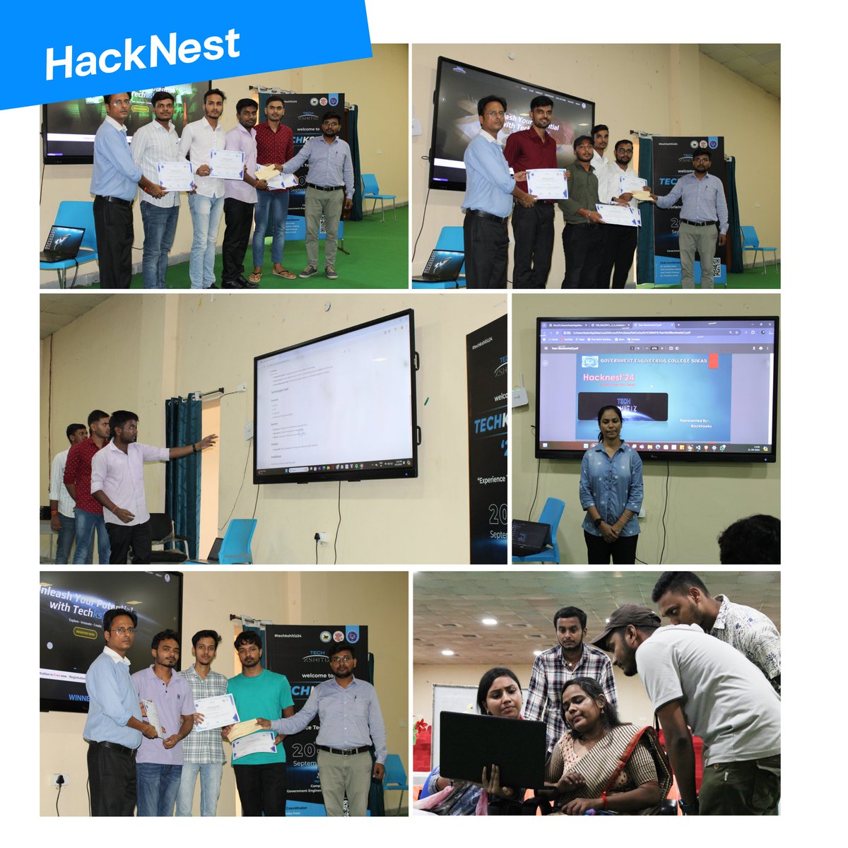 techkshitiz's tweet photo. 🎉 TechKshitiz'24 was a massive success! 🚀

Organized by the Technical Club of Government Engineering College Siwan on 20-21 September 2024, the event brought together tech enthusiasts from various colleges!

A true celebration of innovation and technology! 

#TechKshitiz24 https://t.co/lWCoHz6qKJ