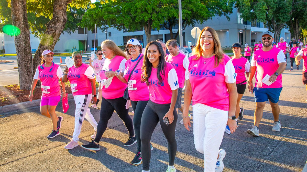 MDCollege's tweet photo. We closed out Changemakers Week 2024 with our annual Pink Walk at the North Campus, where over 200 participants united to support @WBHI in transforming lives through breast and heart health. Proud to see so much pink and our #IAMMDC spirit in action! 🩷💙🦈 https://t.co/l9JvC9lT1Z