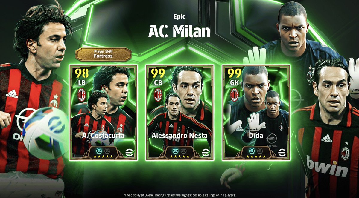 iamlazoli's tweet photo. 🔴Live at 12pm 9/23 PST | Monday Update | PS5
⚫️🔴AC Milan Epics🔴⚫️
🇮🇹 A. Costacurta - Fortress🔥
🇮🇹 Alessandro Nesta
🇧🇷 Dida
3-5-2 QC continues. See you on the pitch✌️
👉 https://t.co/2bLHP9yUTm
#play_eFootball #Konam #eFootball #Twitch https://t.co/umvLPBfX5H