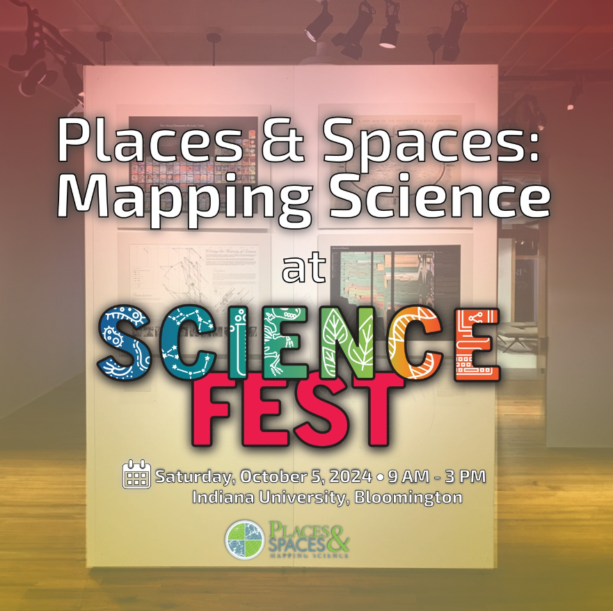cnscenter's tweet photo. 🌟Exciting Event Alert! Science Fest in Bloomington, Indiana, as we explore science through the "Places & Spaces: Mapping Science" exhibit! 🧭🌍📅 Saturday, October 5, 2024🕘 9 AM - 3 PM🔬🗓️Put it on your calendar:https://t.co/j9BsWuwR2S #mappingscience #placesandspaces https://t.co/K6AgbOo8Sd