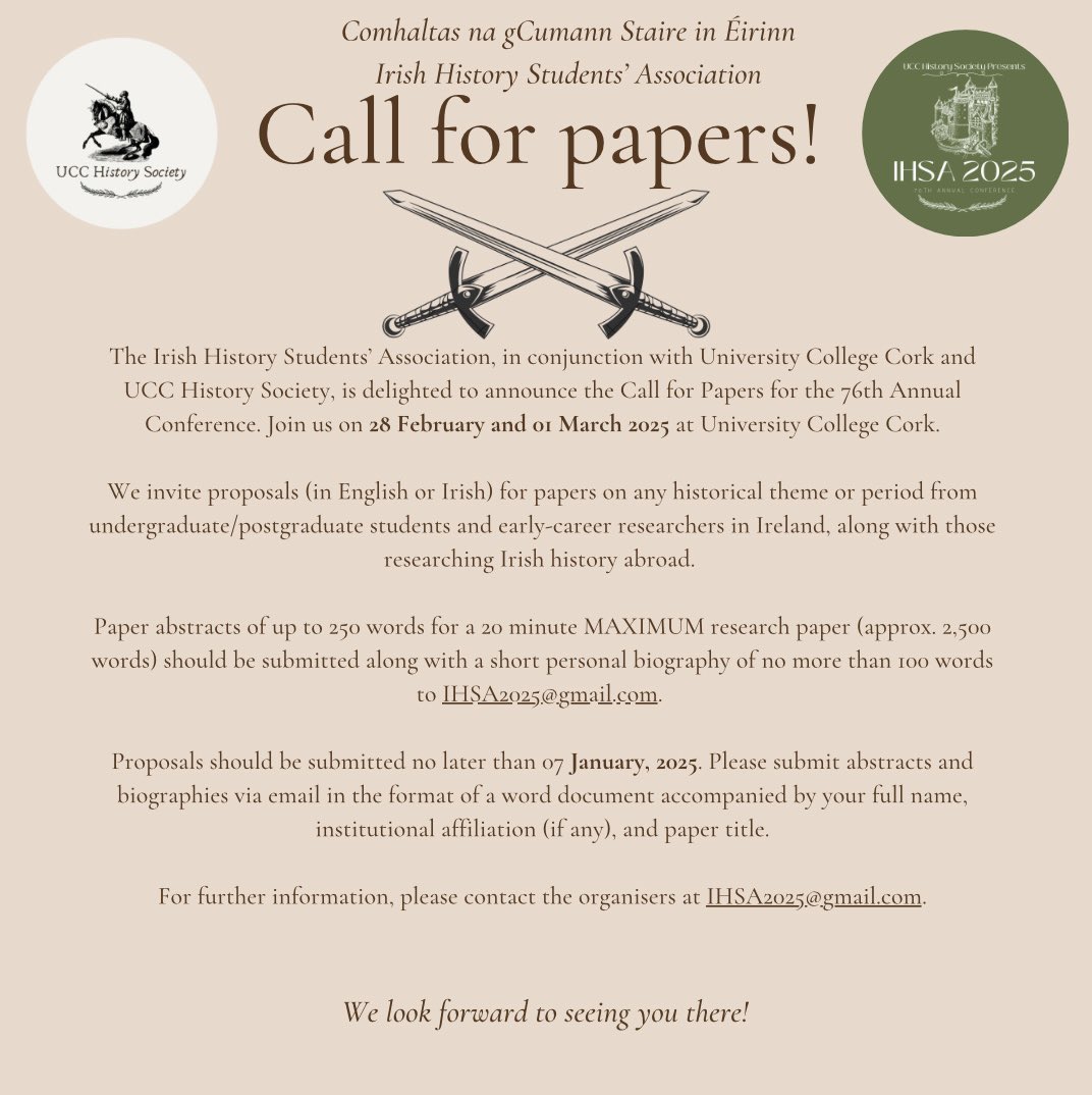 UCC History Society tweet media