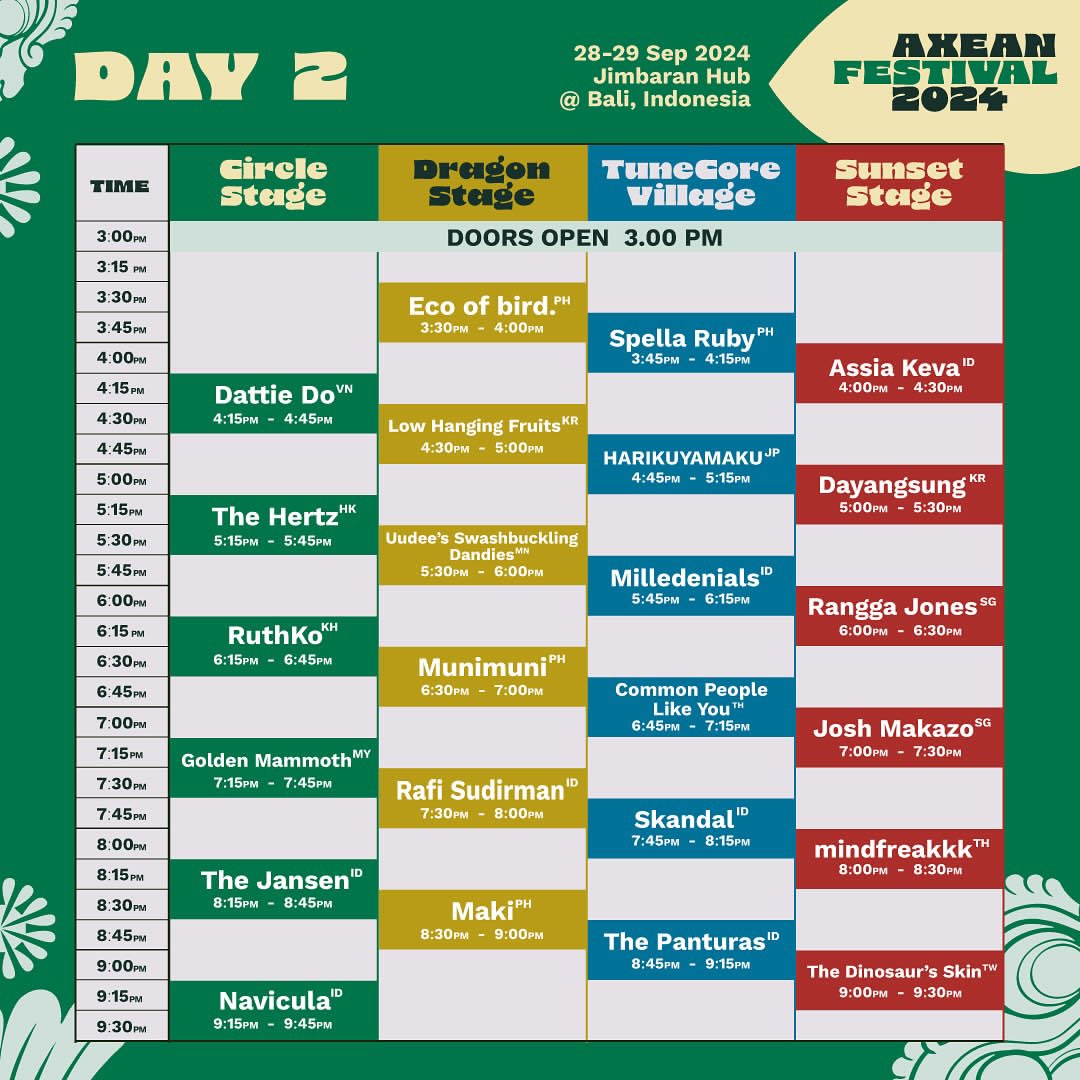 Pengin nonton siapa aja di <a href="/AXEANFestival/">AXEAN Festival</a> ? ✨✨