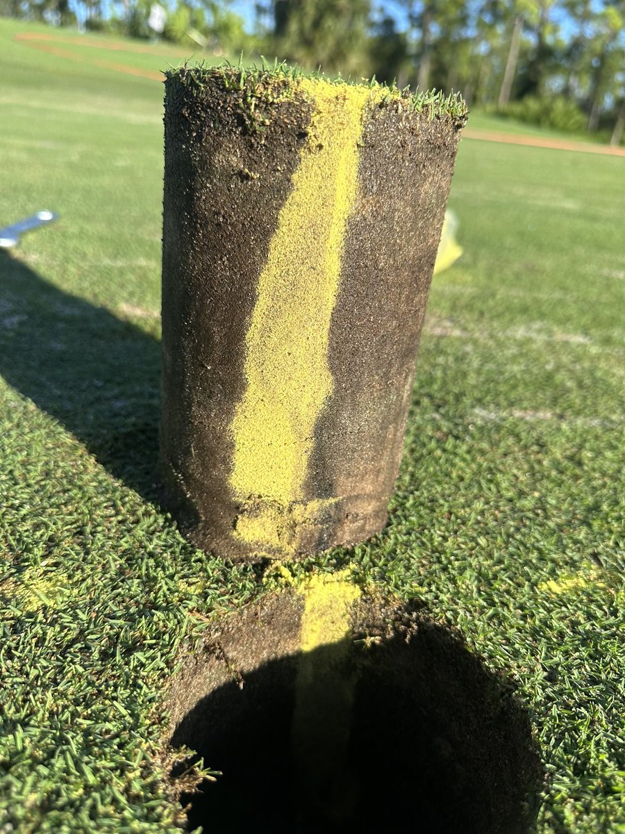 We’ve had a busy year and we’re wrapping up two jobs this week with Maximus. This application will make a huge impact on infiltration on these 18-year-old greens