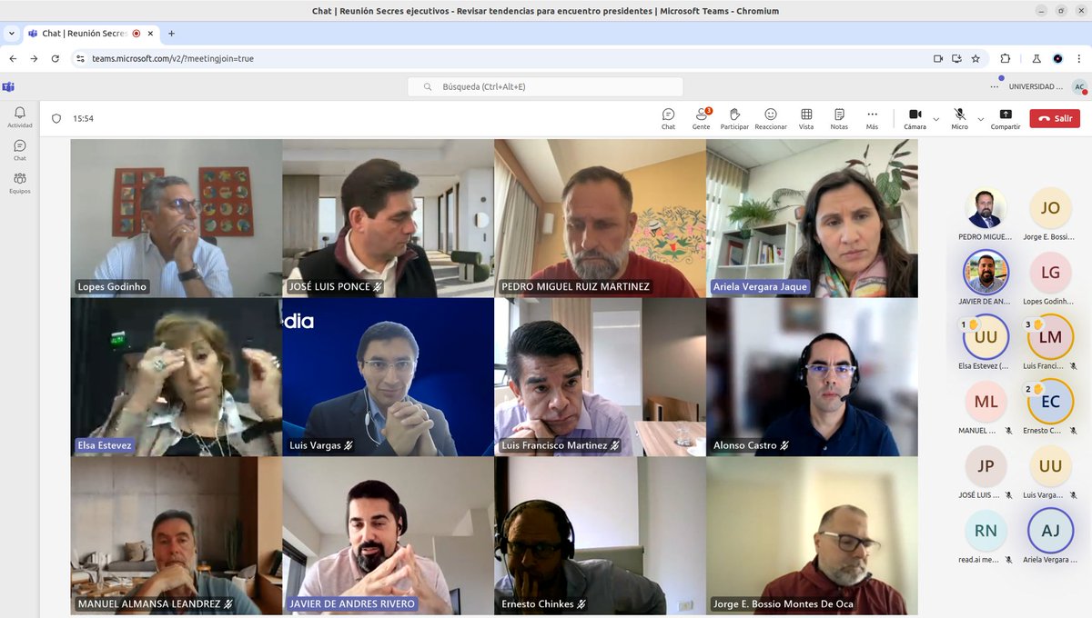 alonsomattei's tweet image. Reunión de las Secretarías Ejecutivas de @MetaRedTIC, en preparación para el encuentro presencial de Presidentes Rectores y Presidentas Rectoras de #MetaRed que será la próxima semana.