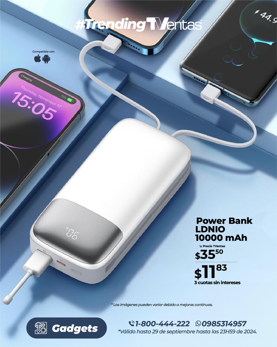 TVentas's tweet photo. ¡Protege y asegura el funcionamiento continuo de tus equipos eléctricos! ⚡ 
En TVentas, encuentra soluciones confiables para enfrentar cortes y fluctuaciones de energía. 🔌
Mira más ingresando aquí ➡ https://t.co/4GALSjISJK
#ApagonNacional #Apagones #TVentas #CorteDeEnergía https://t.co/BSHVKe00ul