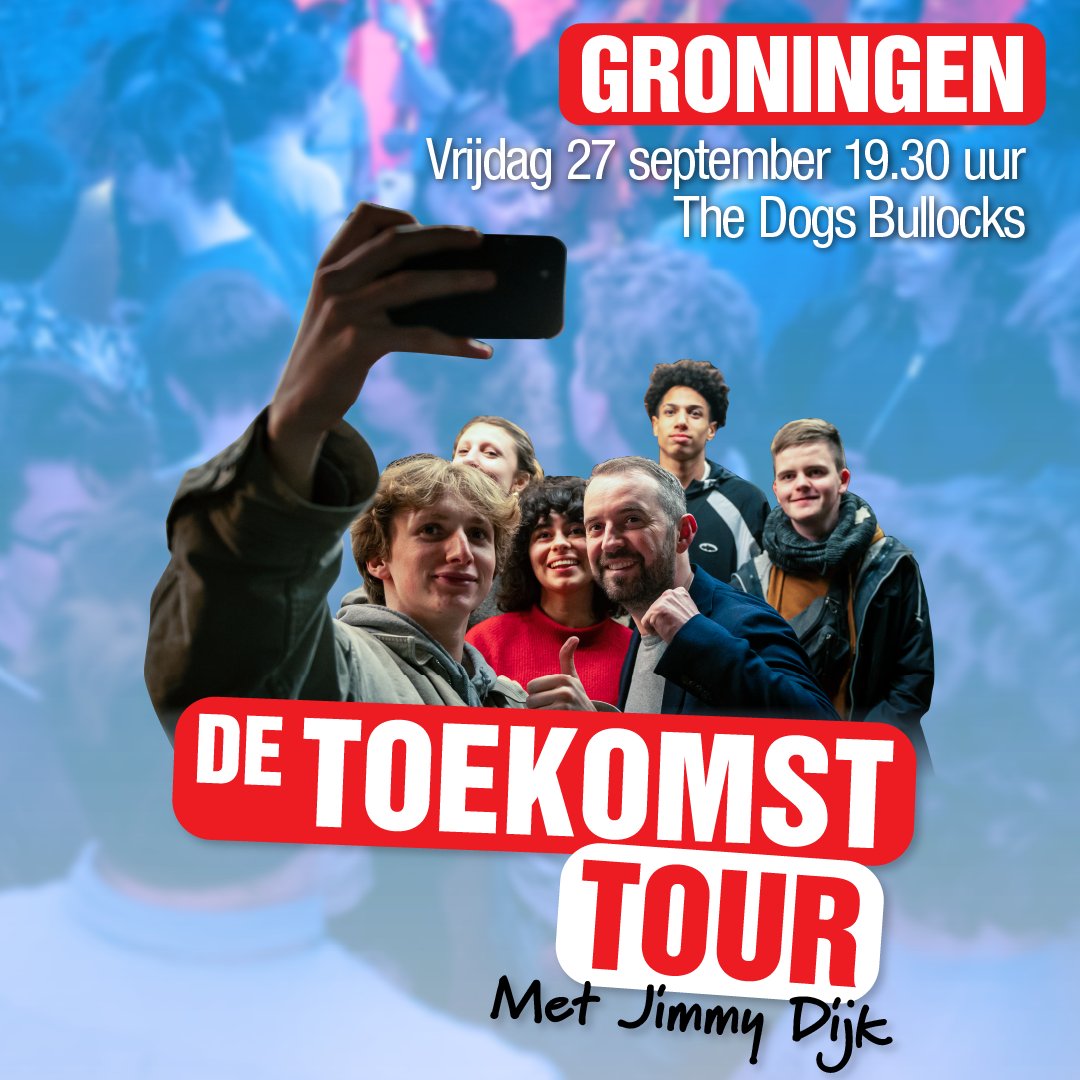 Jongeren hebben de toekomst. Maar nu vooral hoge kosten voor studeren en wonen terwijl de spanningen in  de wereld toe nemen.
Tijd voor een betere toekomst. Ga met SP-leider Jimmy Dijk in gesprek. Samen claimen we een betere toekomst!