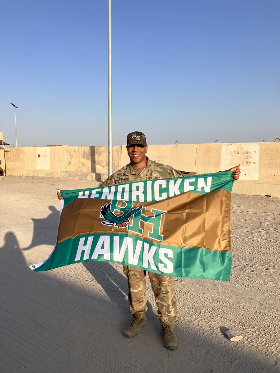 HendrickenHawks's tweet photo. When it comes to service, Darren Williams '08 always stays gold. He's currently serving overseas on deployment and representing the very best of our country and our brotherhood! 🇺🇸 https://t.co/079yLepnGq