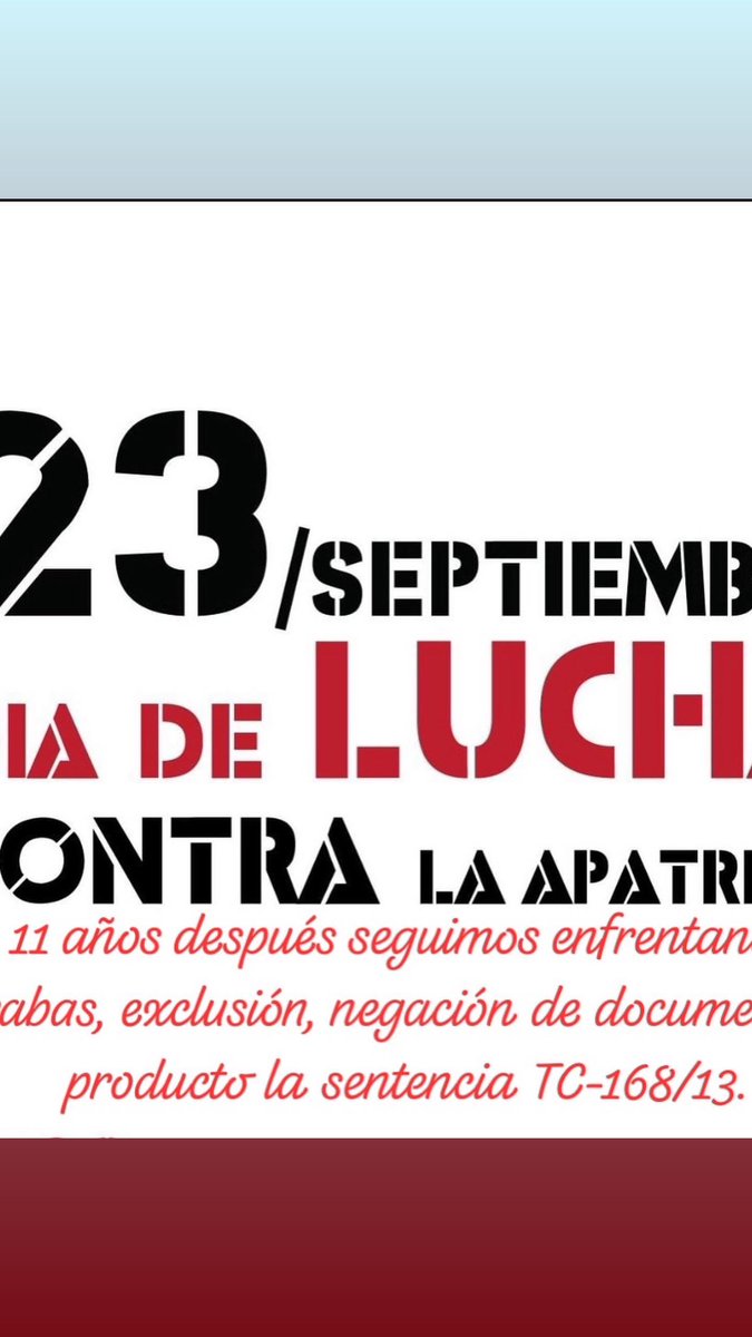 diendomi's tweet photo. Hemos vivido 11 años con la cruz de la Sentencia 168/13 TC a cuesta.
Trabas, tácticas dilatorias, justicia denegada, expatriaciones, violaciones derechos a todos los niveles.
La esperanza, consciencia resiliencia y resistencia más robusta en losúltimos años
@CorteIDH @DESCA_CIDH https://t.co/hPRMFaLthv