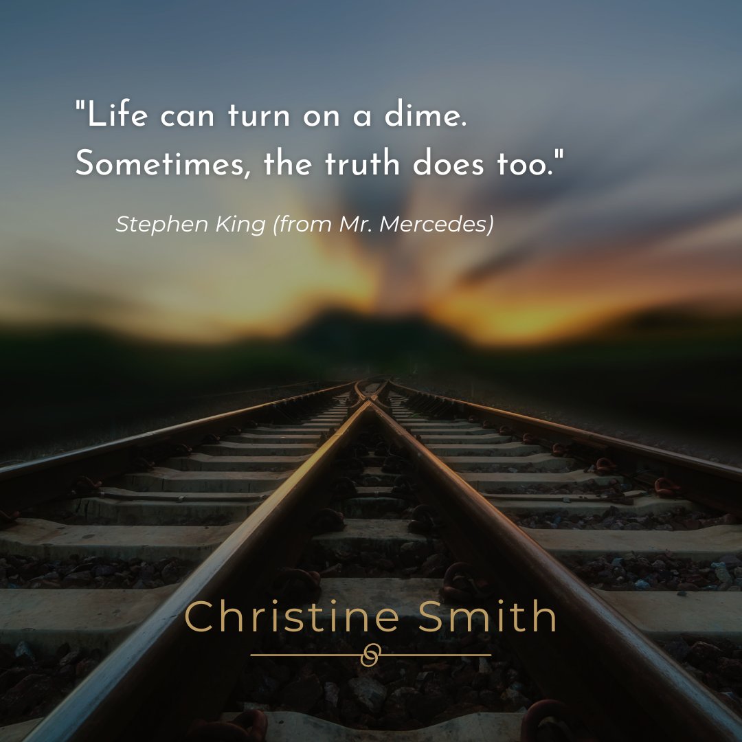 Christi23164082's tweet photo. Life can change in a second... not so sure about the truth. What do you think?

#bookquote #awomanscorned #murdermysterybook #murdermysteryseries #readingcommunity @StephenKing https://t.co/0wh9pSub9g