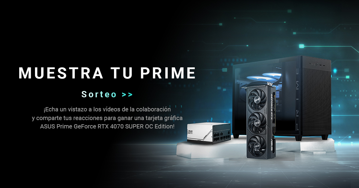 ASUS_ib's tweet photo. ¿Quieres GANAR nuestra tarjeta gráfica Prime GeForce RTX™ 4070 SUPER OC Edition?☄️

1️⃣ Entra aquí👉 https://t.co/rdPaz9XivL
2️⃣ Comenta los videos con el hashtag #ShowYourPrimeASUS

¡Participa hasta el 18 de octubre y GANA una de las seis tarjetas gráficas que sorteamos!🙌

#ASUS https://t.co/ME9vn6Nx8l