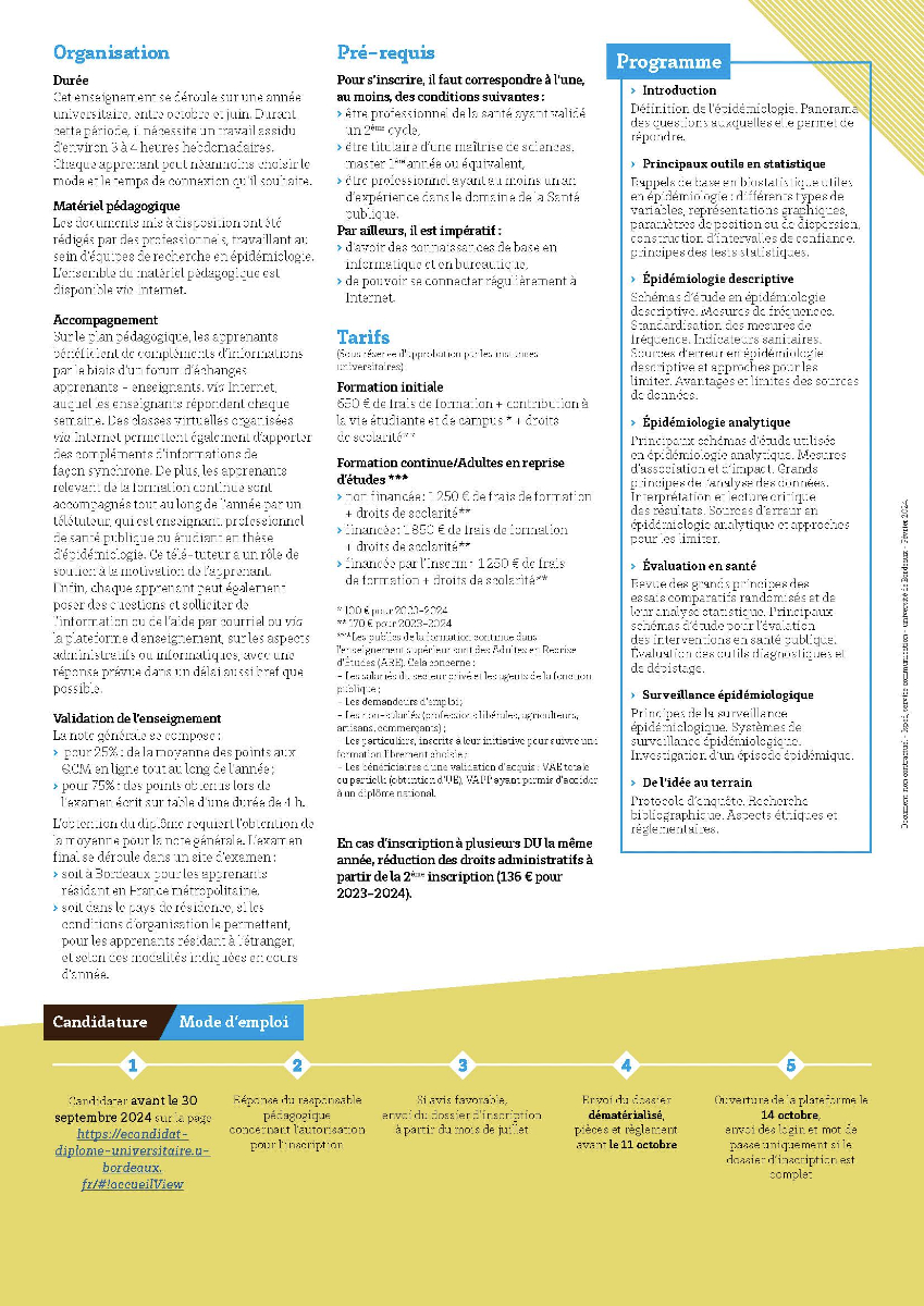 Isped (@isped_bordeaux) on Twitter photo #formation #DiplomeUniversitaire #santรฉpublique #publichealth
๐ฃ Il ne vous reste que quelques jours pour candidater au ๐๐ ๐๐ฬ๐ญ๐ก๐จ๐๐๐ฌ ๐๐ญ ๐ฉ๐ซ๐๐ญ๐ข๐ช๐ฎ๐ ๐๐ง ๐ฬ๐ฉ๐ข๐๐ฬ๐ฆ๐ข๐จ๐ฅ๐จ๐ ๐ข๐ !
๐ Infos : bit.ly/Epidemio
Inscriptions : bit.ly/3wko21O #formation #DiplomeUniversitaire #santรฉpublique #publichealth
๐ฃ Il ne vous reste que quelques jours pour candidater au ๐๐ ๐๐ฬ๐ญ๐ก๐จ๐๐๐ฌ ๐๐ญ ๐ฉ๐ซ๐๐ญ๐ข๐ช๐ฎ๐ ๐๐ง ๐ฬ๐ฉ๐ข๐๐ฬ๐ฆ๐ข๐จ๐ฅ๐จ๐ ๐ข๐ !
๐ Infos : bit.ly/Epidemio
Inscriptions : bit.ly/3wko21O