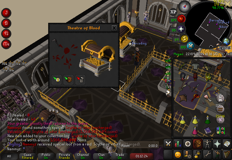 3/7 tob scythe on purple #3

sent 53 tobs for bingo this weekend and this got us the tile after many justi pieces 🎊