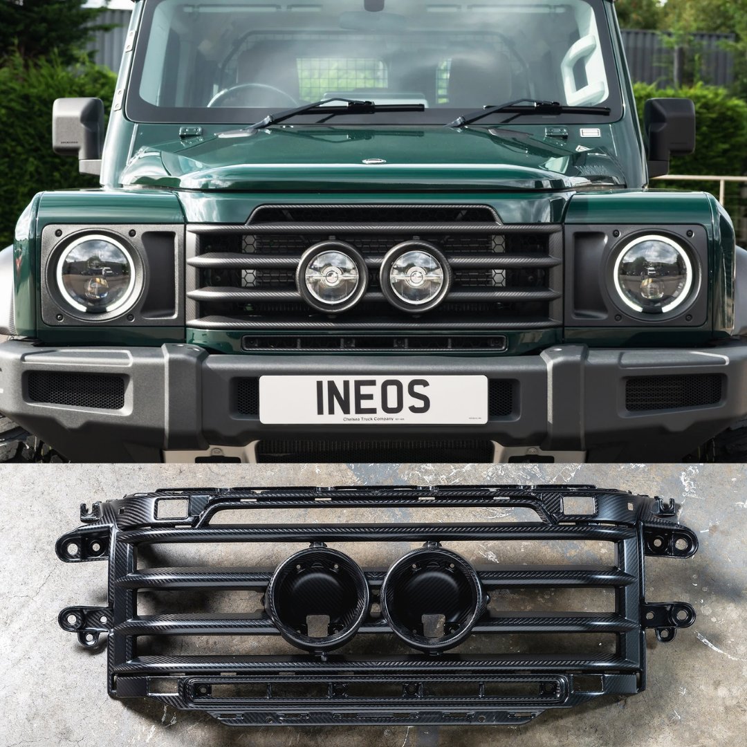 ProjectKahn's tweet photo. Elevate the front end of your Grenadier with the Central Lamp Dakar-Inspired Front Grille from Chelsea Truck Company.
Designed by KAHN®
https://t.co/3eP2CKQ81f
#ProjectKahn #KahnDesign #IneosGrenadier #Ineos #Dakar #inspired #FrontGrille #LuxuryCars #Cars #Bespoke https://t.co/ADLNGQAvoU
