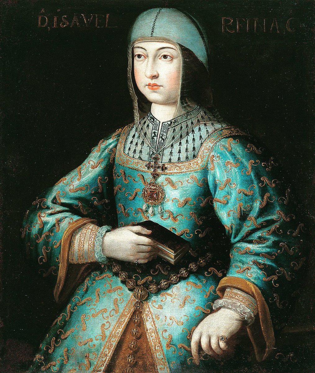 Isabel I of Castile (1451–1504) 16th century copy of original by Antonio del Rincón, the mother of Catherine of Aragon.