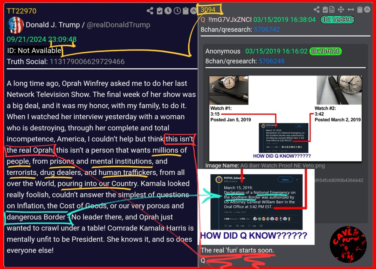 💥💥💥KABQQQQQM💥💥💥
‼️THIS ISN'T THE REAL OPRAH‼️
this isn't the person that wants:
👉DANGEROUS BORDERS👈
AT 23:09:48

##3094 (2[3:09:4]8)
‼️Declaration of a National Emergency‼️
‼️‼️AT THE SOUTHERN BORDER‼️‼️
HOW DID Q KNOW???
🍿THE REAL 'FUN' STARTS SOON🍿

🚨JOIN US LIVE