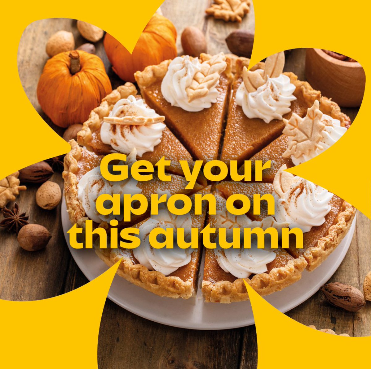 Baking season is back !
You’ll even receive a special recipe pack with cosy bakes from the Hairy Bikers, Melissa Hemsley and Fay Ripley to help inspire you.
 
Click the link to sign up - mariecurie.org.uk/get-involved/f…