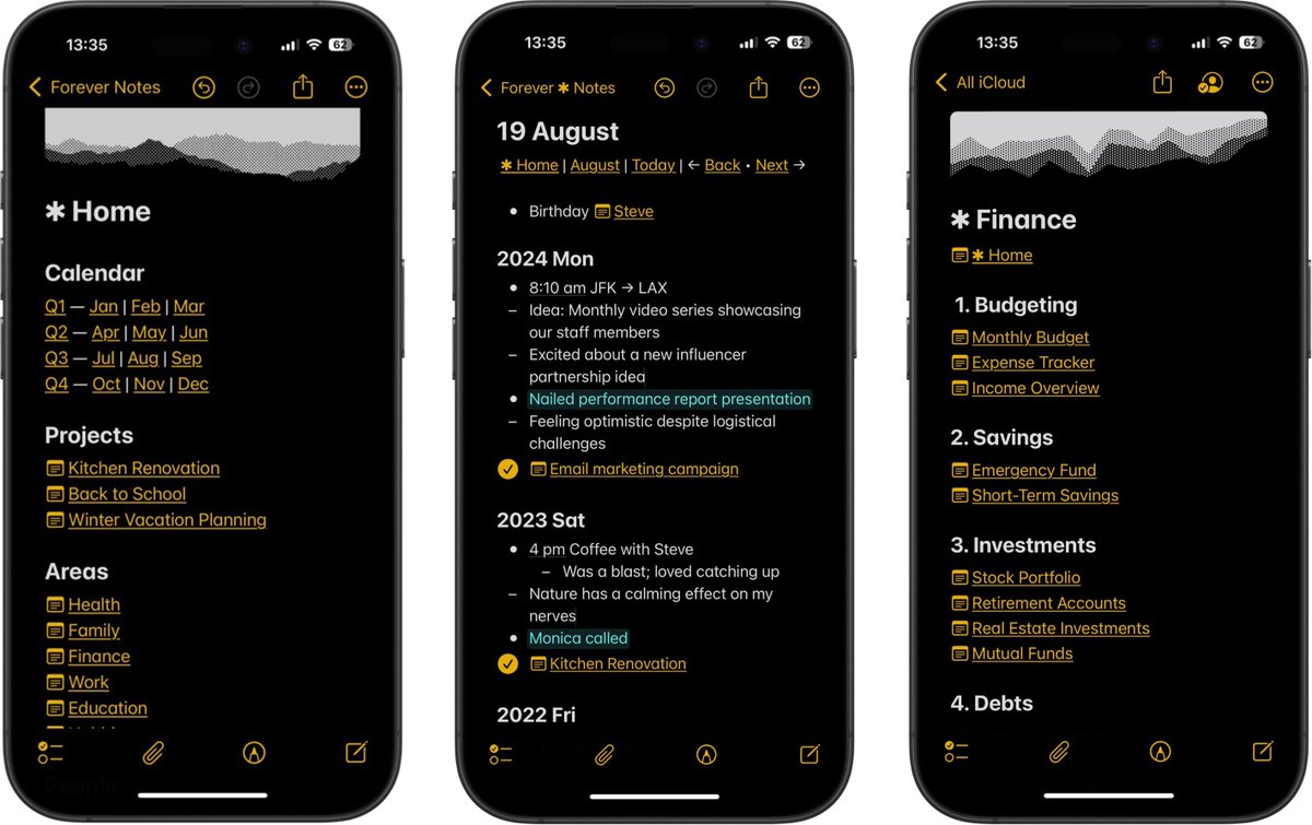 Forever Notes - Wild concept built around Apple Notes

I personally love Apple Notes for what it is. But a whole PKM strategy built around it... interesting! I don't know why, I just love when simple solutions can solve  problems.

#TfT #PKM

myforevernotes.com