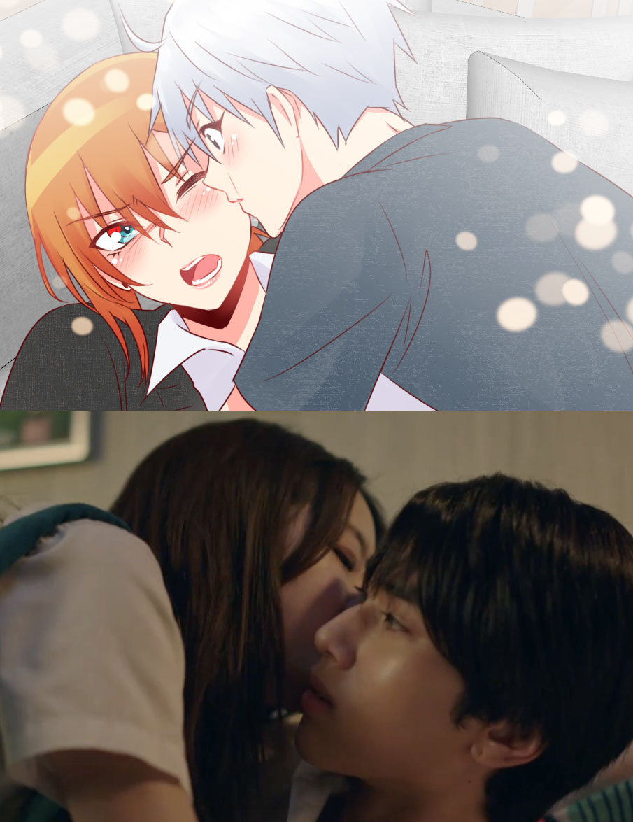 ไวท์-วี่ หอมแก้ม สำเนาถูกต้อง แค่สลับตำแหน่งเอง 🥰#SummerNightTheSeriesEP8