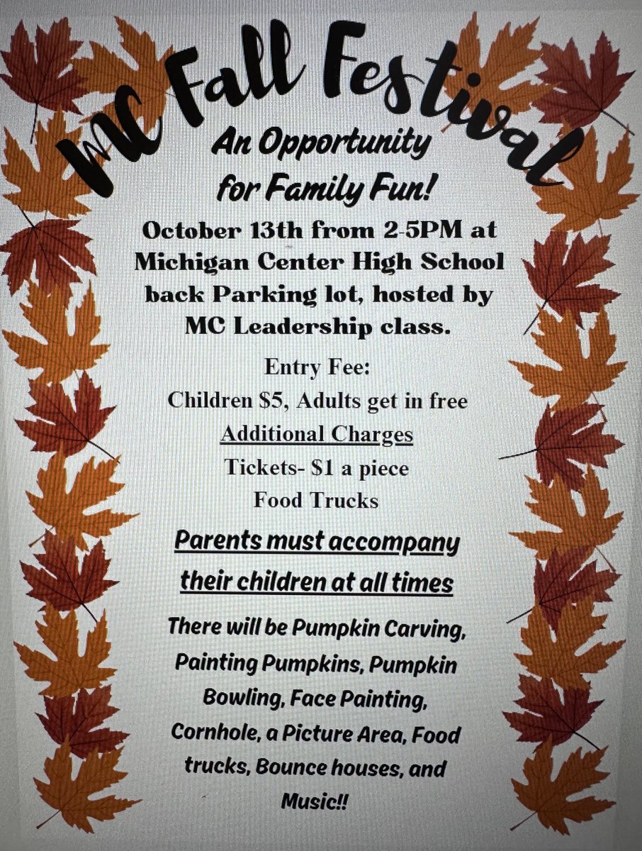 Be sure to come see what the fun is all about! You won’t want to miss this! 🍎🍩🍁🎃