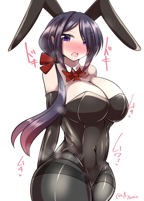 「なんであたしがこんな格好を…これで満足か提督…?///」         ムチムチ黒タイツバニー有明チャン(ˇωˇ)        進水日おめでとう!(連続1662日目  #艦これ版真剣お絵描き60分一本勝負_20240923#艦これ版深夜の真剣お絵描き60分一本勝負 #10000日チャレンジ #めび環んどろ #有明進水日 