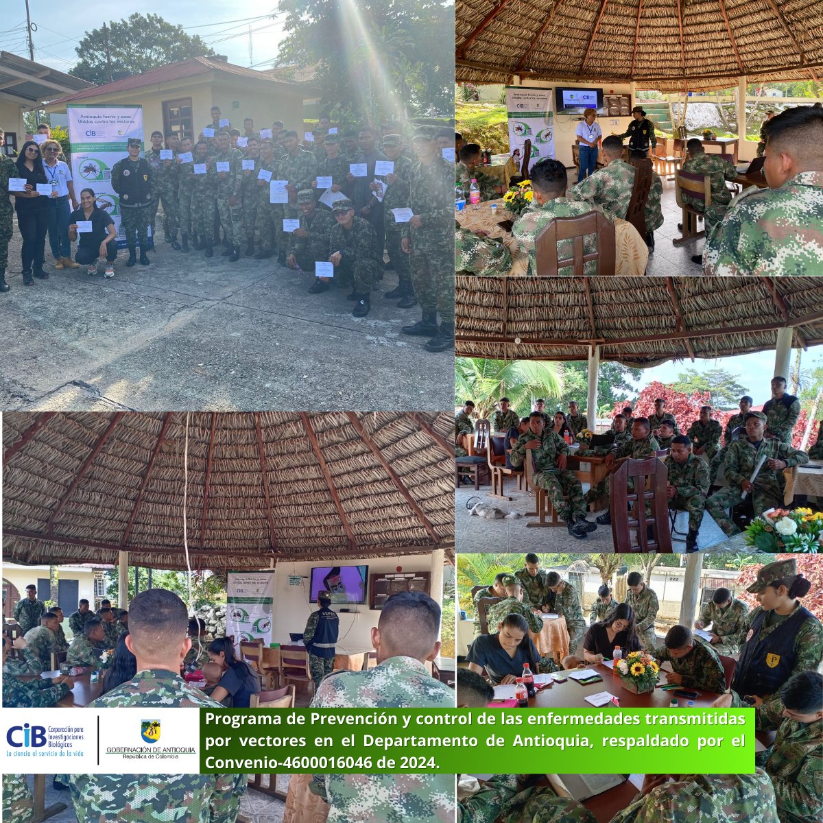🦟Taller de Prevención: Libres de Malaria 
En el marco del Programa de Prevención y Control de Enfermedades Transmitidas por Vectores del Departamento de Antioquia, se llevó a cabo el Taller de Prevención: Libres de Malaria en el Batallón Especial Energético Vial #8 (BAEEV8).