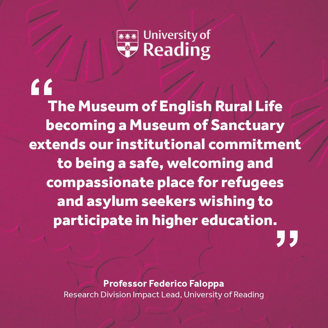 This recognises the work of Museums Partnership Reading with asylum seekers, local charities and theatre companies to engage with, and share the stories of refugees, helping to build a more welcoming town for people forced to flee their homes.

See 🔗 readingmuseum.org.uk/museums-partne…