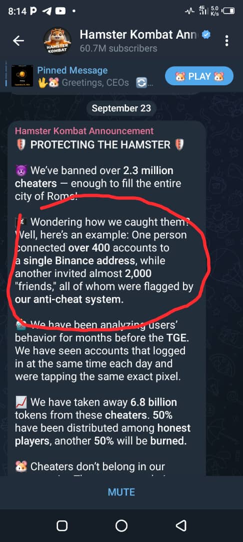 CryptoDropZone_'s tweet photo. Omo see foolishness
I am wondering if the person who did this is still new to crypto
#HamsterKombat #cheatingisbad #Airdrop #telegram https://t.co/jDcvV6ayQD