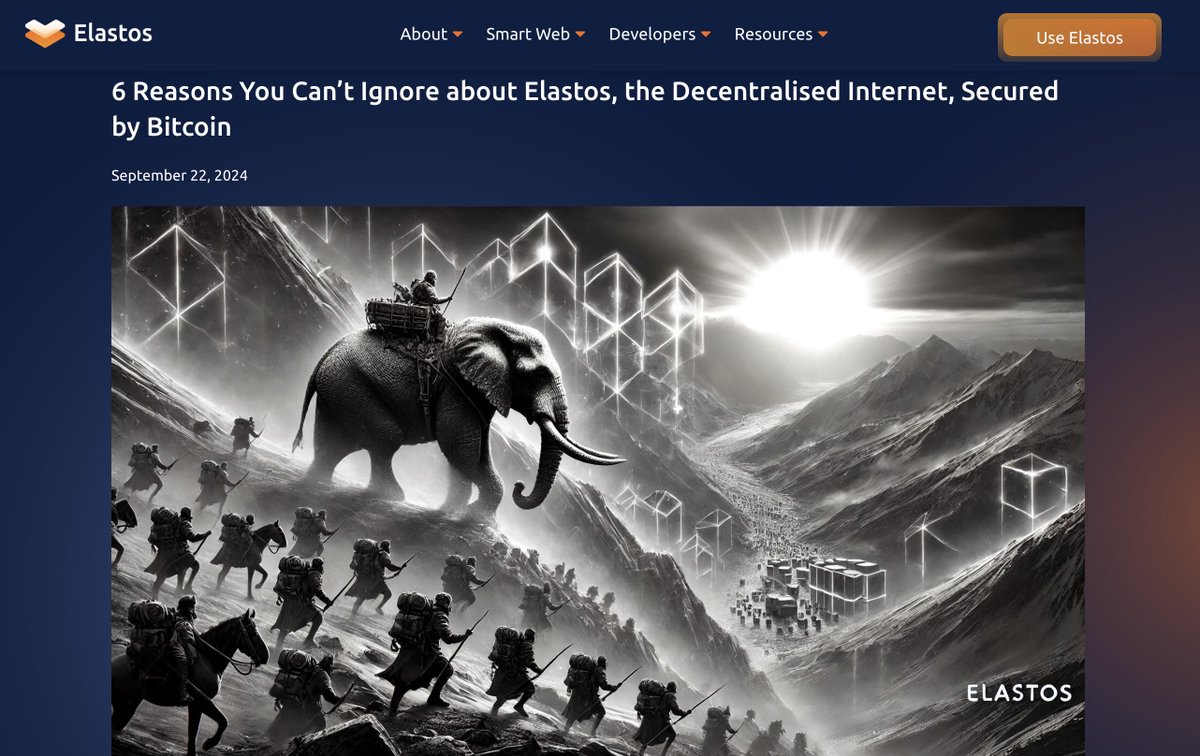 🚀 With cybercrime costs projected to reach $10.2 trillion by 2025, Elastos offers a solution—a decentralized internet, secured by the very network that powers the world's most trusted digital currency, Bitcoin. 🔐

Just as Bitcoin brings financial freedom, Elastos empowers us to