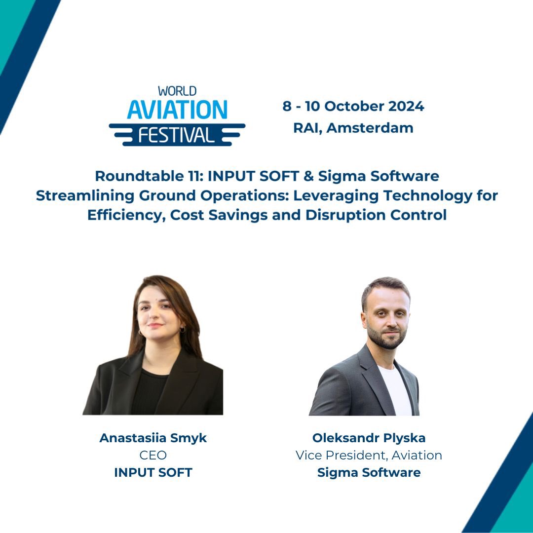 InputSoftware's tweet image. The World Aviation Festival is just two weeks away, and so is our Roundtable session! Visit us at booth 1.303 and don’t miss our interesting discussion.

📣 Pre-registration is required, and spots are limited
🔗 Register here: app.aviation-festival.com/event/world-av…

#AviationFest @airlinesblog