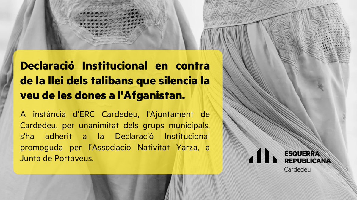 erc_cardedeu's tweet photo. A instància d'ERC Cardedeu, l'Ajuntament, 𝐩𝐞𝐫 𝐮𝐧𝐚𝐧𝐢𝐦𝐢𝐭𝐚𝐭, 𝐬'𝐡𝐚 𝐚𝐝𝐡𝐞𝐫𝐢𝐭 𝐚 𝐚𝐪𝐮𝐞𝐬𝐭𝐚 𝐃𝐞𝐜𝐥𝐚𝐫𝐚𝐜𝐢𝐨́ 𝐈𝐧𝐬𝐭𝐢𝐭𝐮𝐜𝐢𝐨𝐧𝐚𝐥, promoguda per l’Associació@NativitatYarza 

🔍 https://t.co/Q1FWVLCTF4 https://t.co/kiARKplEOb